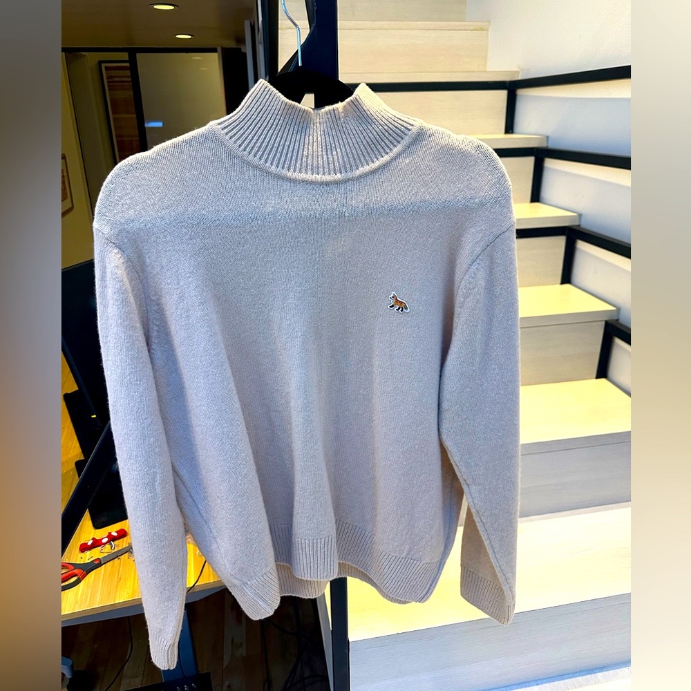 Maison Kitsune beige sweater